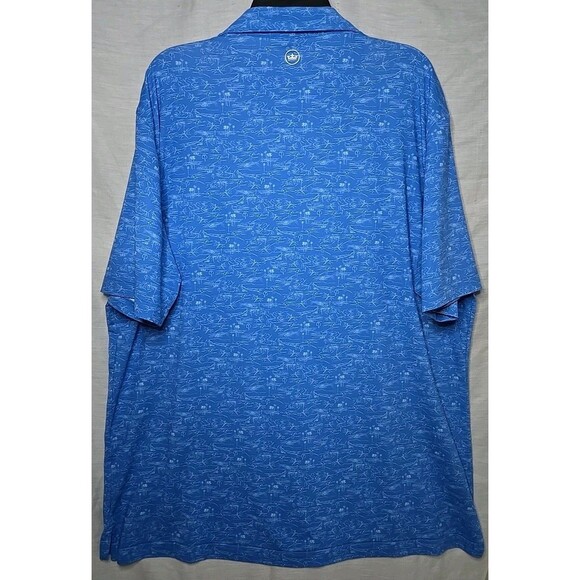 Peter Millar Crown Crafted 123rd US Open Polo Shirt, Sz XXL, Blue/White, LACC - Picture 5 of 10